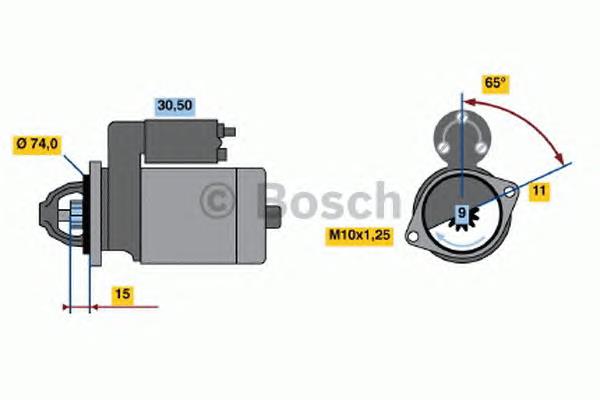 0 986 020 571 Bosch motor de arranco