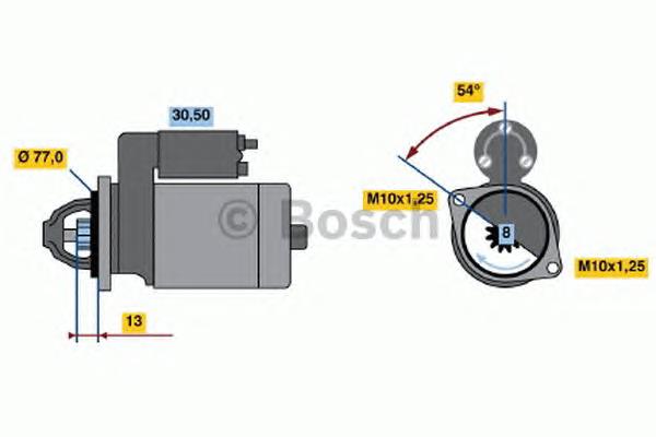 0986020401 Bosch motor de arranco