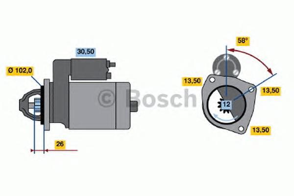 0986018641 Bosch motor de arranco