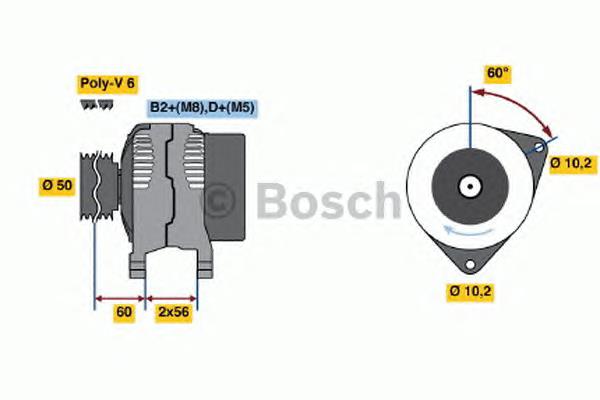 0 986 046 230 Bosch gerador