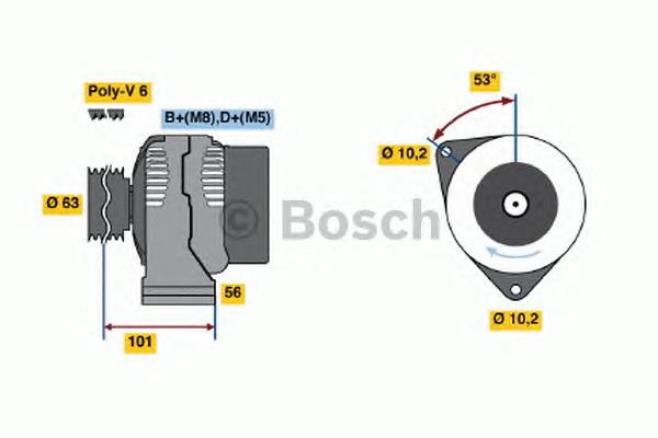 0986040210 Bosch gerador