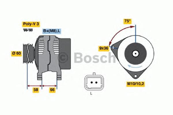 0 986 045 261 Bosch gerador