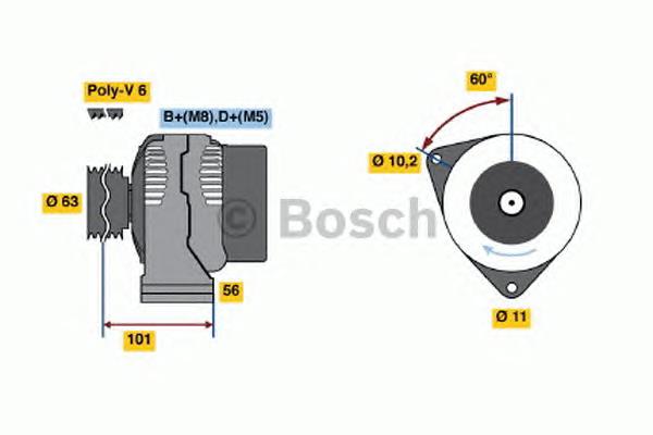 Gerador 0986045191 Bosch