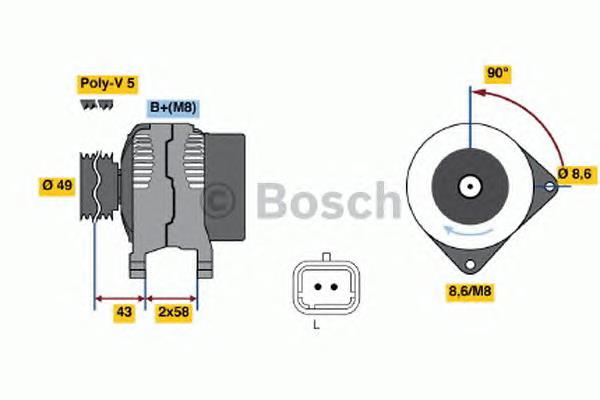 Генератор 0986045101 Bosch