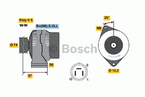 Gerador 0986037011 Bosch