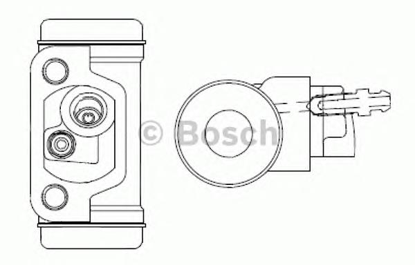 Cilindro traseiro do freio de rodas de trabalho F026002357 Bosch