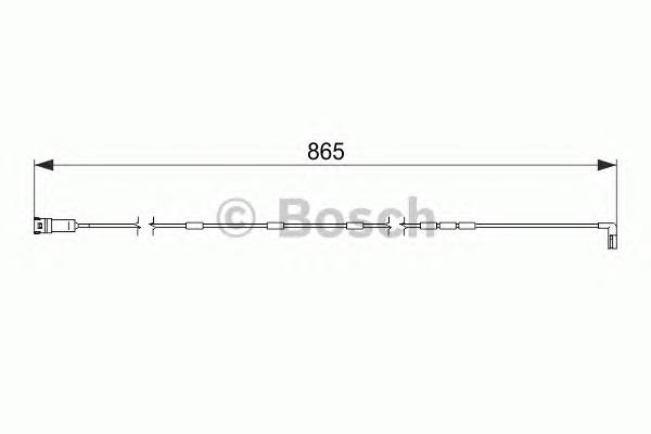 Sensor dianteiro de desgaste das sapatas do freio 1987474586 Bosch