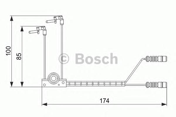 1987474584 Bosch sensor dianteiro de desgaste das sapatas do freio