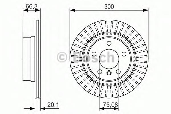 0986479044 Bosch disco do freio traseiro