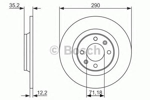 0986479118 Bosch disco do freio traseiro