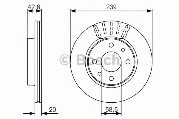 Тормоз дисковый передний Bosch 0986479082 цена, от 21.94 USD