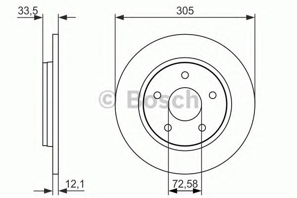 0986479050 Bosch disco do freio traseiro