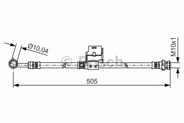 1987481506 Bosch mangueira do freio traseira esquerda