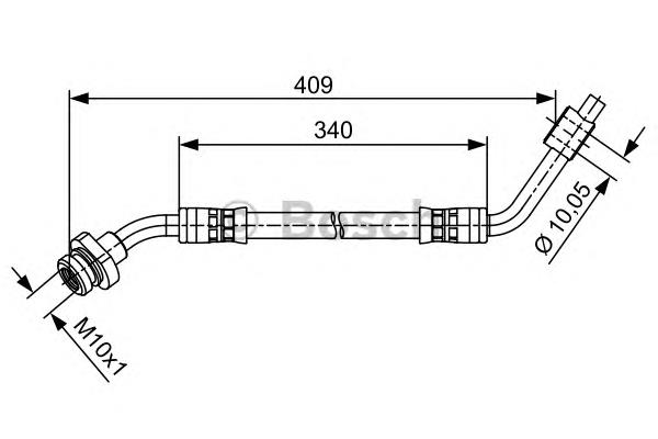 1987481491 Bosch mangueira do freio dianteira esquerda