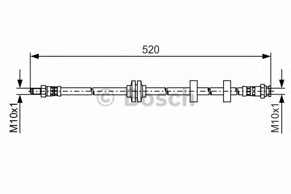 1987481495 Bosch mangueira do freio dianteira