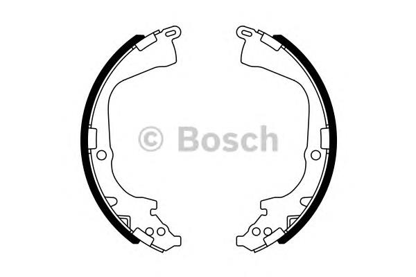 0986487781 Bosch sapatas do freio traseiras de tambor