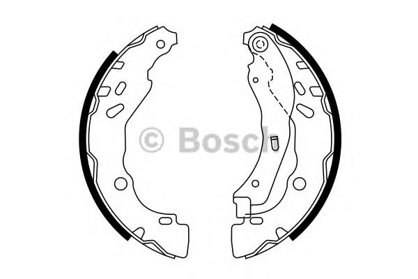 0986487782 Bosch sapatas do freio traseiras de tambor
