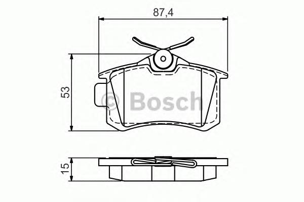 0986494520 Bosch sapatas do freio traseiras de disco