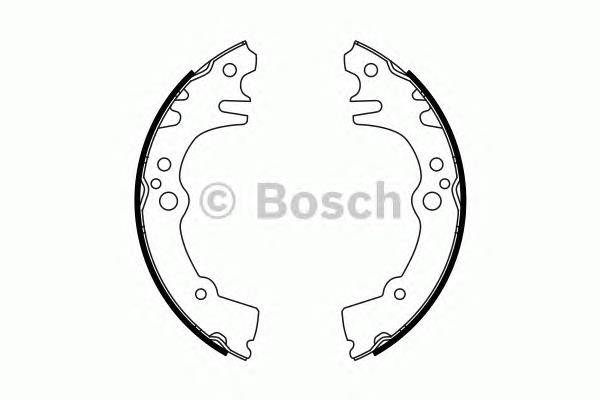 0986487764 Bosch sapatas do freio traseiras de tambor