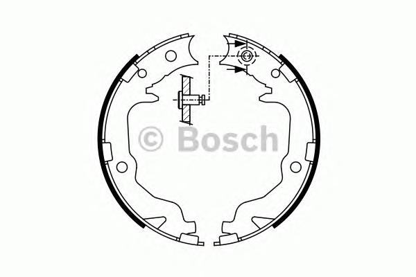 0986487766 Bosch sapatas do freio de estacionamento