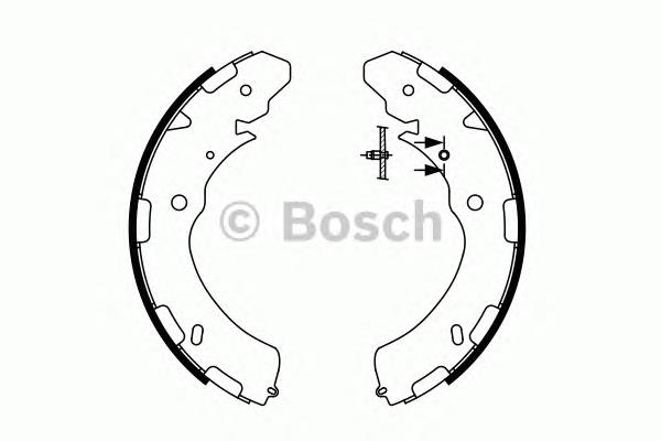 0986487758 Bosch sapatas do freio traseiras de disco