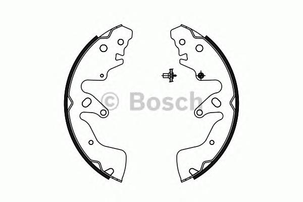 0986487756 Bosch sapatas do freio traseiras de tambor