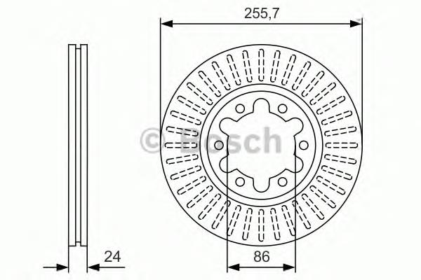 0986479S41 Bosch disco do freio dianteiro