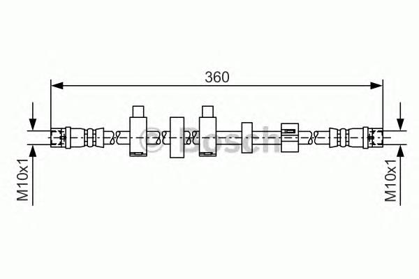 1987481540 Bosch mangueira do freio dianteira direita