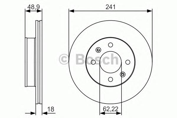 0986479S04 Bosch disco do freio dianteiro