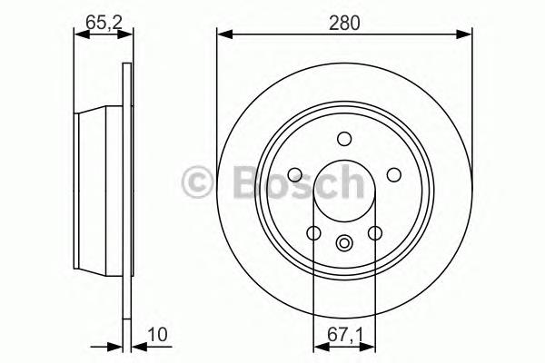 0986479S02 Bosch диск тормозной задний