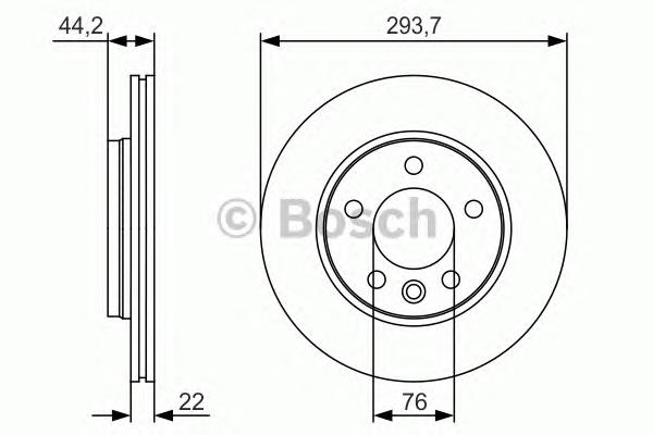 0986479S06 Bosch disco do freio traseiro