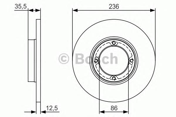 0986479R81 Bosch disco do freio dianteiro