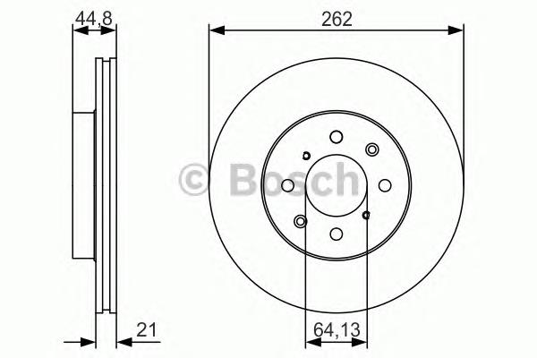 0986479R80 Bosch disco do freio dianteiro