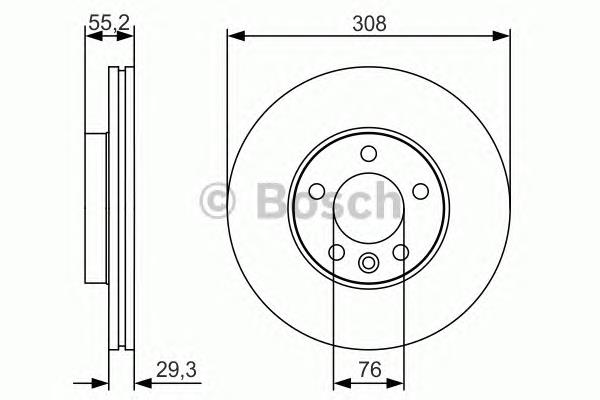 0986479R84 Bosch disco do freio dianteiro
