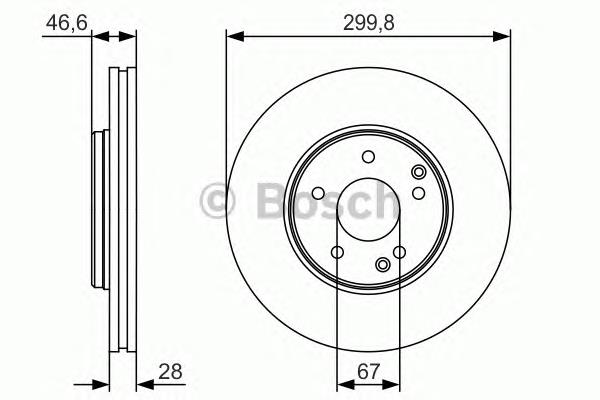 0986479R79 Bosch Диск тормозной передний