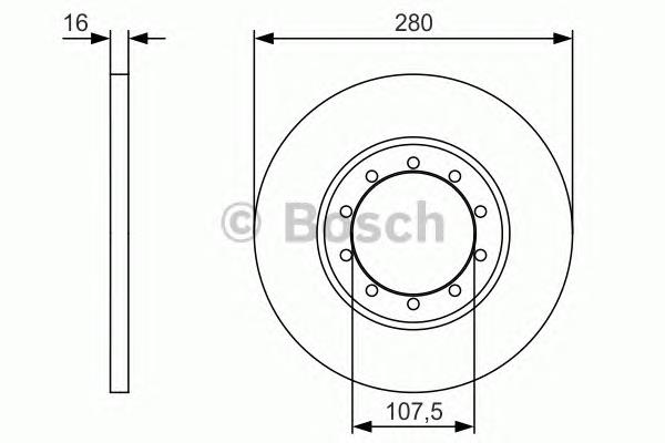 0986479R92 Bosch disco do freio traseiro