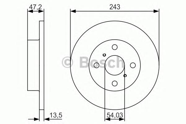 0986479R87 Bosch disco do freio dianteiro