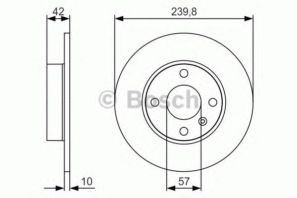 0986479S52 Bosch disco do freio traseiro