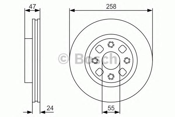 Передние тормозные диски 0986479S56 Bosch