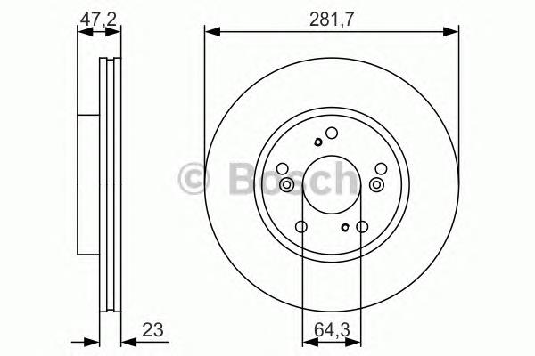 Передние тормозные диски 0986479S47 Bosch