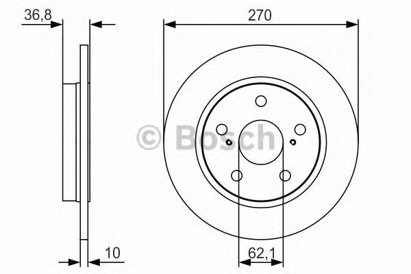 0986479S64 Bosch disco do freio traseiro