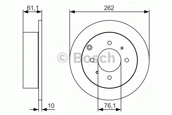 0986479S68 Bosch disco do freio traseiro