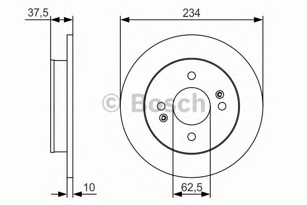 0986479S61 Bosch disco do freio traseiro