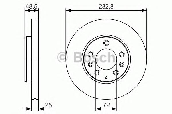 0986479S60 Bosch disco do freio dianteiro