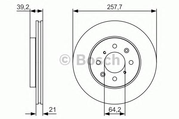 0986479S26 Bosch disco do freio dianteiro