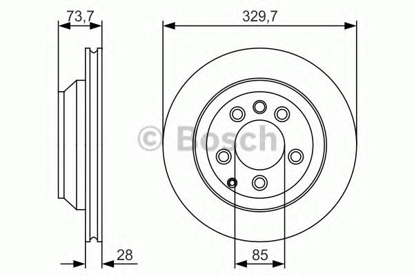 0986479S20 Bosch disco do freio traseiro