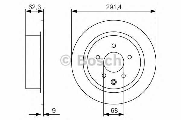 0986479R14 Bosch disco do freio traseiro