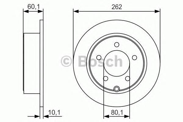 0986479R05 Bosch disco do freio traseiro