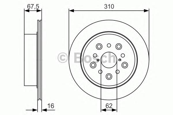 986479R25 Bosch disco do freio traseiro