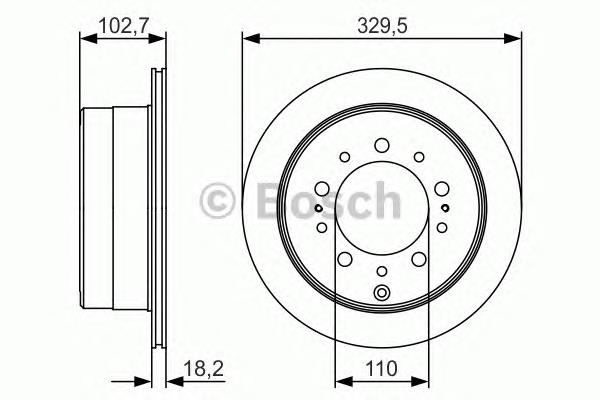 0986479R15 Bosch disco do freio traseiro